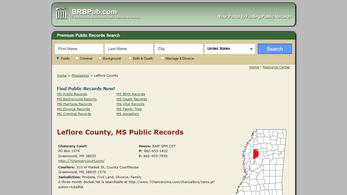 Leflore County Public Records | Search Mississippi ...